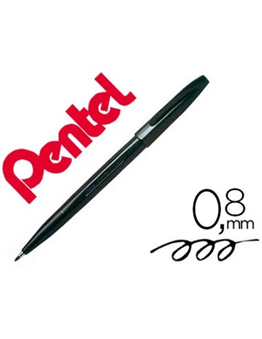 Feutre pentel sign s520 ecriture douce aquarellable pointe moyenne baguee longue duree encre bleu ciel.