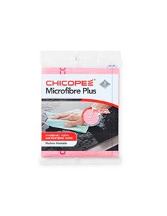 Lavette duradry microfibres plus 400x340mm coloris rouge sachet de 5 unités.