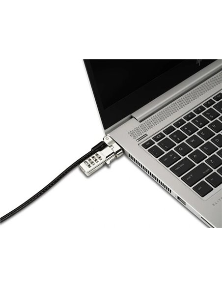 Cable de securite kensington universel 3 en 1 a combinaison reinitialisable.