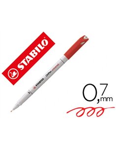 Feutre stabilo fin soluble rouge.