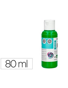 Peinture acrylique liderpapel coloris vert bouteille 80ml.