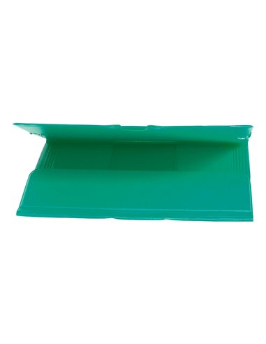 Chemise liderpapel carton rembordé dos flexible a4+ 320x240mm 3 rabats élastique coloris vert pistache.