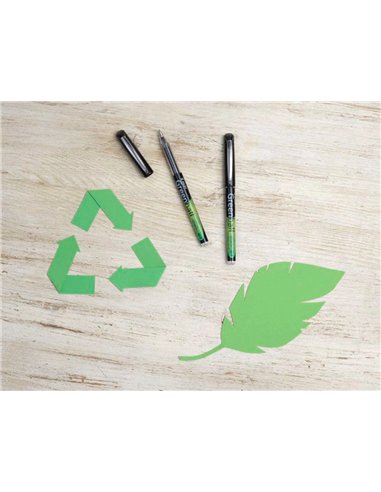 Greenball roller encre liquide noir begreen pointe moyenne.
