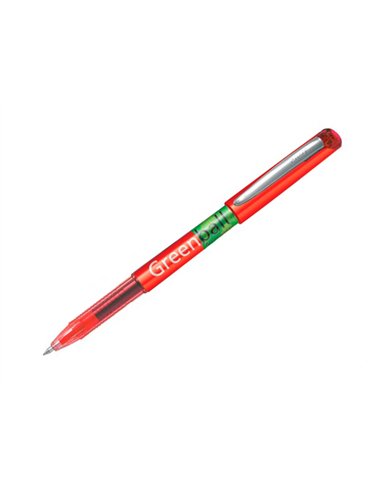 Greenball roller encre liquide rouge begreen pointe moyenne.