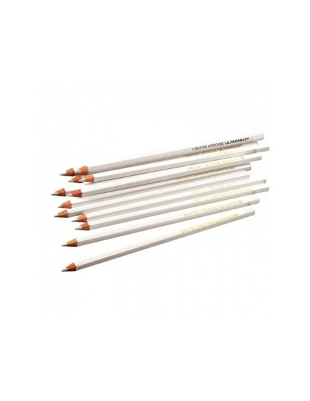 Lot crayons blancs ulmann pour ardoises noires et pierre 12 unites dont 2 gratuits.