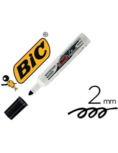 Marqueur bic velleda 1711 effaçable pointe ogive tracé 2mm corps plastique encre cétone noir.