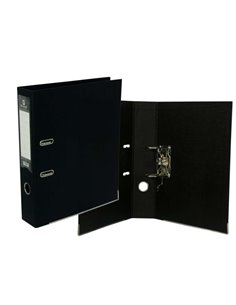 Classeur A4 Bismark A-Z en PVC, dos 75 mm, robuste, porte-cartes sur le dos, reliures métalliques sur le bord inférieur, mécanis