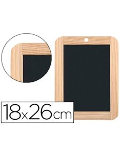 Ardoise noire jpc 180x260mm pierre naturelle cadre en bois.
