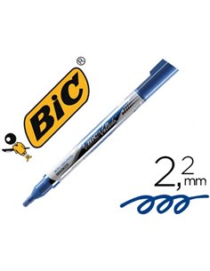Marqueur bic velleda pocket effaçable pointe ogive tracé 3mm encre liquide base alcool format poche bleu.