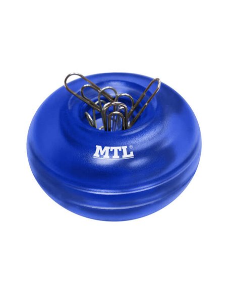 Porte-trombones magnétique Dohe en plastique translucide - Comprend 20 trombones de 28 mm - Pratique et fonctionnel - Organisez 