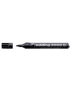 Marqueur edding permanent e2000c pointe ogive tracé 1.5/3mm corps aluminium encre faible odeur séchage rapide noir. 2