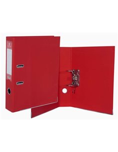 Classeur A4 Bismark A-Z en PVC, dos 75 mm, robuste, porte-cartes sur le dos, reliures métalliques sur le bord inférieur, mécanis