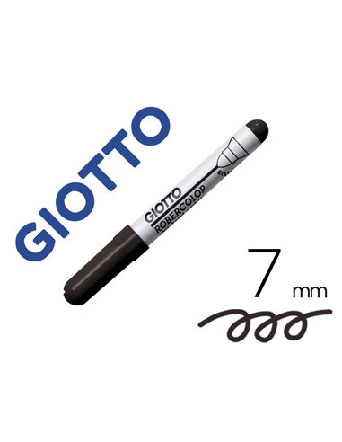 Marqueur giotto robercolor effaçable tableau blanc pointe maxi ogive 7 mm coloris noir.