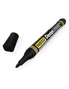 Marqueur pentel permanent pointe conique moyenne 4,20mm encre indelebible faible odeurtous supports coloris noir. 2
