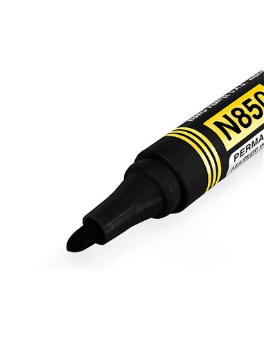 Marqueur pentel permanent pointe conique moyenne 4,20mm encre indelebible faible odeurtous supports coloris noir.