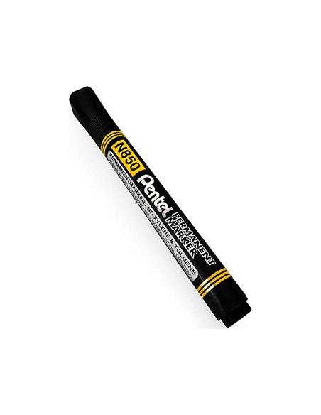 Marqueur pentel permanent pointe conique moyenne 4,20mm encre indelebible faible odeurtous supports coloris noir.