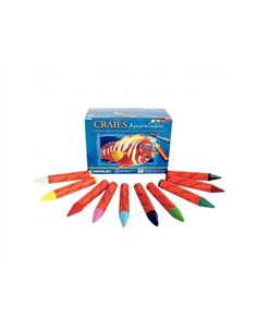 Craies aquarellables oz manley 8 cm boite 50 unites coloris assortis.