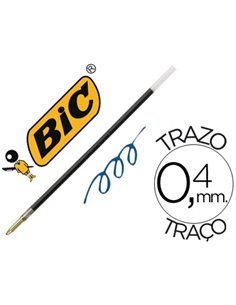 Recharge bic stylo-bille bic 4 couleurs largeur moyenne coloris bleu.