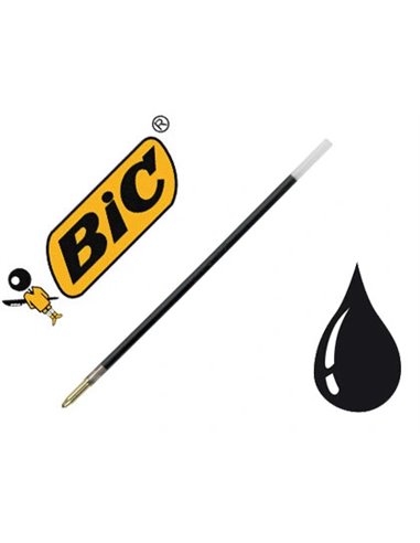 Recharge bic stylo-bille bic 4 couleurs largeur moyenne coloris noir.