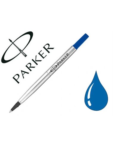 Recharge parker roller largeur fine coloris bleu.
