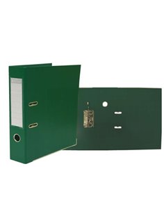 Classeur A4 Bismark A-Z en PVC, dos 75 mm, robuste, porte-cartes sur le dos, reliures métalliques sur le bord inférieur, mécanis