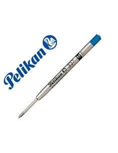 Recharge pelikan stylo-bille métal largeur moyenne coloris bleu.