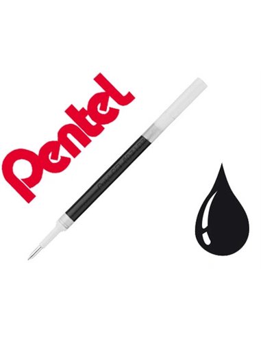 Recharge pentel roller encre gel energel bl57/bl77/bl107 largeur moyenne coloris noir.