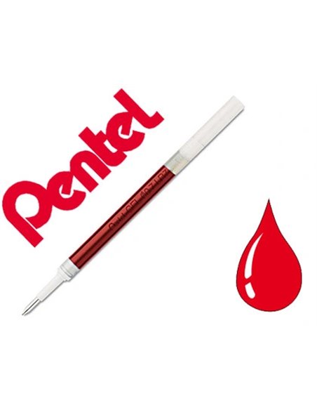 Recharge pentel roller encre gel energel bl57/bl77/bl107 largeur moyenne coloris rouge.