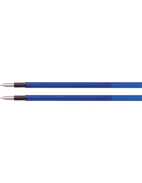Recharge pilot frixion ball 4 colors pointe fine encre bleue blister 2 unites.