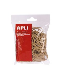 Sachet de 100 g d'élastiques Apli 100 x 5 mm - 70 % caoutchouc naturel - Haute élasticité - Haute qualité