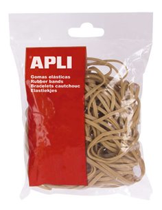 Bandes élastiques Apli Ø 120 x 5 mm - 100 g - Haute élasticité et résistance - 70 % caoutchouc naturel