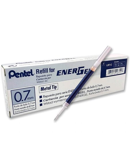 Recharge roller pentel encre gel bl77 bl107 encre fluide douce lumineuse pointe moyenne sechage rapide violet.