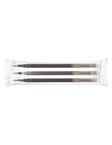 Recharge roller q-connect encre effacable couleur noir set de 3u.