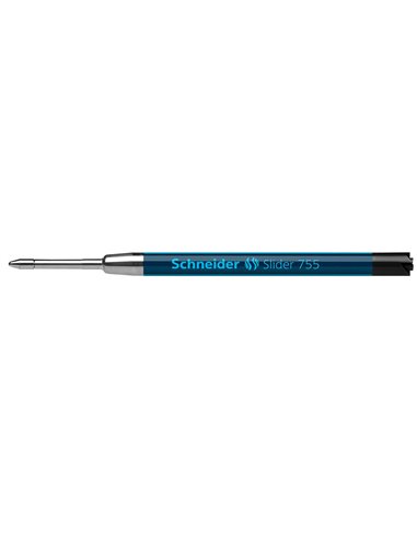 Recharge schneider 755 xb géante métal acier inoxydable résistante pointe extra-large couleur noir.