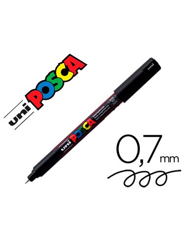 Marqueur posca pc1mr base eau pointe calibree extra fine 0,7mm noir sans/odeurs/alcool/solvant tous.
