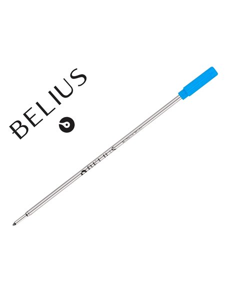 Recharge stylo-bille belius encre coloris bleue boite 3 unites.