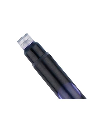 Recharge stylo-plume belius encre coloris bleue boite 6 cartouches.