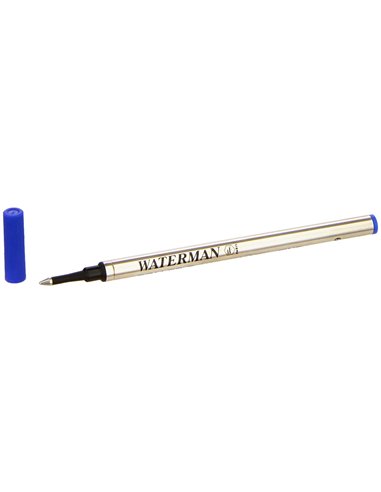 Recharge waterman roller largeur fine coloris bleu.