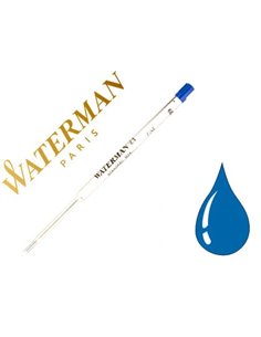 Recharge waterman stylo-bille maxima largeur fine coloris bleu.