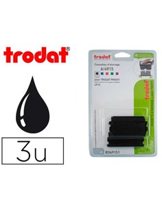 Recharge tampon trodat 4915 noir blister 3 unités.