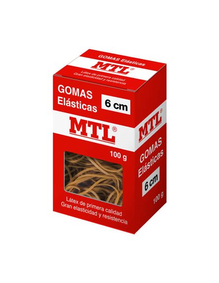 Gomme durable Dohe - 6 cm de long - En latex haute élasticité - Boîte de 100 g