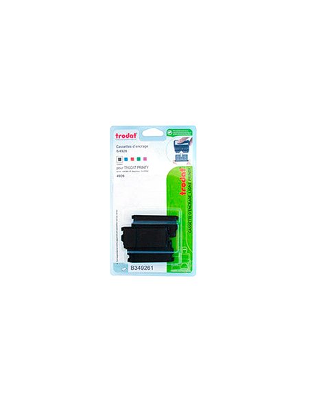 Recharge tampon trodat 4926 noir blister 3 unités.