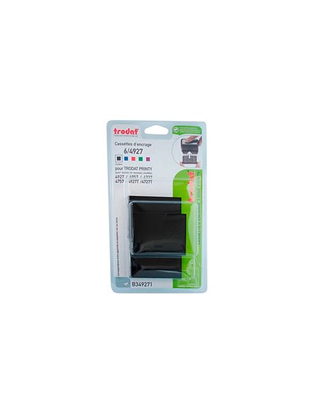 Recharge tampon trodat 4727/4927/4957/4927t noir blister 3 unités.