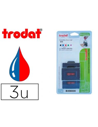Recharge tampon trodat 5117/5204/5206/5460/5558/5465/5460l/ 55510 b/r 3u.