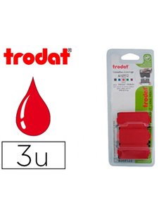 Recharge tampon trodat 4912/4812t/4952/4992/xprint rouge blister 3 unités.