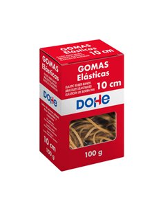 Gomme durable Dohe - Longueur 10 cm - En latex haute élasticité - Boîte de 100 g