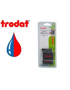 Recharge tampon trodat formulestandard 4750/4750l1/4750l2/4750l8/4941 bleu/rouge blister de 3 unites.