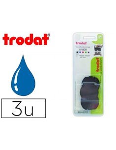 Recharge tampon trodat 4630 bleu blister 3 unités.