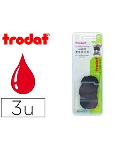 Recharge tampon trodat 4630 rouge blister 3 unités.