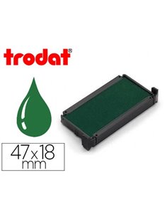 Recharge tampon trodat 4912t 4 lignes maximum 47x18mm coloris vert blister 3 unités.